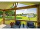 Relaxing back porch with comfortable seating, perfect for outdoor entertaining and enjoying the serene backyard at 233 Reliance Rd, Kings Mountain, NC 28086