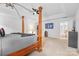 Spacious main bedroom featuring carpet, a ceiling fan and a four-poster bed at 3213 Strawberry Rd, Matthews, NC 28104
