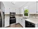 Bright kitchen featuring white cabinetry, modern appliances, and plenty of counter space for meal preparation at 328 Pamela St, Gastonia, NC 28054