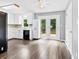 Functional kitchen with white cabinets, modern appliances, and a view of the outdoors through sliding glass doors at 328 Pamela St, Gastonia, NC 28054