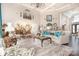 Spacious living room featuring high ceilings, elegant decor, and an open floor plan to the dining area at 3441 Club Ridge Ct, Gastonia, NC 28056