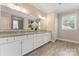 Elegant bathroom featuring double vanity with granite countertop and tiled floor at 4008 Pinot Way, Fort Mill, SC 29707