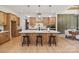 Spacious kitchen features a large island with seating, modern appliances, and plenty of cabinet space at 5015 Lancaster Hwy, Monroe, NC 28112