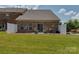 Spacious backyard features a well-maintained lawn and brick exterior providing a serene outdoor setting at 5020 Forest Hills Pl, Fort Mill, SC 29707