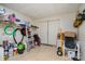 Unfinished basement offering generous storage, ladder, and utility items for a wide range of possibilities at 111 Trails End Ln, New London, NC 28127