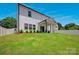 Spacious backyard featuring lush green lawn and an inviting covered patio, perfect for outdoor relaxation at 1315 Elizabeth Ave, Kannapolis, NC 28083