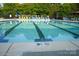 A community pool features swim lanes, clear water, and poolside seating at 14411 Glendon Hall Ln, Charlotte, NC 28262