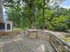 Wooden back deck perfect for outdoor relaxation and enjoying the view of trees at 2831 Puetts Chapel Rd, Bessemer City, NC 28016