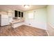 Cozy kitchen with black and white cabinets and breakfast bar at 2836 20Th Street Ne Ln, Hickory, NC 28601