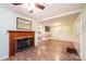 Open floor plan with fireplace, living room and view into the kitchen at 2836 20Th Street Ne Ln, Hickory, NC 28601