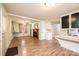 Open floor plan with living room, fireplace and view into the kitchen at 2836 20Th Street Ne Ln, Hickory, NC 28601