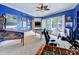 Spacious game room with a pool table, pinball machine, foosball table, and gaming setup at 355 Pelham Ln, Mooresville, NC 28115