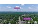 Aerial view showcases the home's location and its proximity to Uptown Charlotte at 4015 Randolph Rd, Charlotte, NC 28211