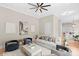 Bright living room with hardwood floors, modern decor, and stylish furniture at 4015 Randolph Rd, Charlotte, NC 28211
