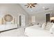 Bright main bedroom features vaulted ceilings, modern decor, and ample natural light at 4015 Randolph Rd, Charlotte, NC 28211