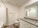 Bright bathroom featuring a shower/tub combo and a stylish vanity with modern fixtures at 414 1St Avenue Se None, Hickory, NC 28602