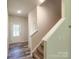 Inviting entryway featuring a staircase and attractive flooring, leading into the home at 414 1St Avenue Se None, Hickory, NC 28602