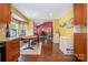 Eat in kitchen featuring the view into the living room to create an open concept living space at 5711 Lambrook Ct, Charlotte, NC 28269