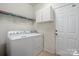Bright laundry room offers storage and functionality at 8915 Merrie Rose Ave, Charlotte, NC 28213