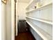 Pantry with mini fridge, shelves, and storage for kitchen essentials and supplies at 9305 Harps Mill Ct, Charlotte, NC 28270
