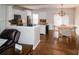 Eat-in kitchen with breakfast nook featuring updated appliances and finishes at 11123 Waxberry Dr, Charlotte, NC 29277