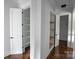 Hallway with built-in shelves and a closet, perfect for storage and organization at 115 Augusta Ln, Shelby, NC 28150