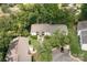 Aerial view showcasing a home with mature trees and an ample parking area at 1602 Eagles Pl # J103, Rock Hill, SC 29732