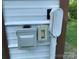 Exterior view of electrical box and an outlet mounted on the side of the building at 1721 9Th Ne Ave, Hickory, NC 28601