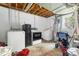 Unfinished basement with laundry and utility area at 19924 Floral Ln, Cornelius, NC 28031