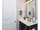 Cozy bathroom with single vanity, mirror and neutral decor at 2405 Emma Grace Ln, Rock Hill, SC 29732