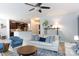 Open living area with view into kitchen with breakfast bar and modern appliances at 2405 Emma Grace Ln, Rock Hill, SC 29732