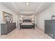 Bedroom showcasing a large bed, modern decor, and an abundance of space at 2606 Cheverny Pl, Concord, NC 28027