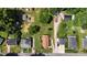 Top-down aerial shot of homes with spacious yards, showcasing the layout and landscaping of properties at 321 E Taylor St, Landis, NC 28088