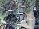 Aerial view shows the lot dimensions and layout of the property at 424 Congress S St, York, SC 29745