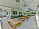 Covered picnic area with multiple wooden picnic tables and ceiling fans at 8035 Pastime Ln, Clover, SC 29710
