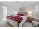 Bright main bedroom with a large bed, an ensuite bathroom, and stylish décor at 82120 Standing Oak Dr, Charlotte, NC 28278