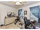 Multi-purpose spare bedroom with exercise equipment and a traditional dresser at 9337 Four Mile Creek Rd # 101, Charlotte, NC 28277