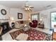 Cozy living room featuring a fireplace and comfortable seating at 9337 Four Mile Creek Rd # 101, Charlotte, NC 28277