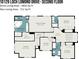 Second floor floorplan featuring primary bedroom, bedrooms, and bathrooms at 10129 Loch Lomond Dr, Charlotte, NC 28278