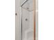 The standing shower is well lit and features a sturdy metal frame at 124 Island Park Ln, Statesville, NC 28625