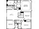 Second floor floor plan with 4 bedrooms, 2 baths, laundry and a loft at 126 Longwood Rd # 52, Mooresville, NC 28115