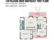 First floor plan featuring a primary bedroom, living room, dining room, breakfast nook, and covered deck at 139 Palaside Ne Dr, Concord, NC 28025
