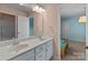 Bathroom featuring a double vanity with tile floors at 1569 Shannon Falls Dr, Fort Mill, SC 29715