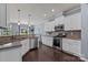 Beautiful kitchen with white cabinetry, granite countertops, stainless steel appliances, and hardwood floors at 1569 Shannon Falls Dr, Fort Mill, SC 29715