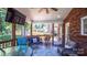 Cozy screened porch with stylish furniture, perfect for outdoor relaxation at 15811 Burlingame Dr, Huntersville, NC 28078