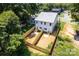 Aerial view of a home with a fenced backyard and newly installed patios at 2003 Ashley Rd # B, Charlotte, NC 28208