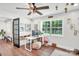 Bright office with a large window and creative decor at 316 Wade Hampton Dr, Matthews, NC 28104