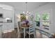 Cozy dining room featuring a round table and direct access to the outdoor deck at 322 Ethan Ln, Rock Hill, SC 29732