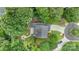 Aerial view of a home with a large backyard and a fire pit at 4000 Garfield Ct, Waxhaw, NC 28173