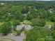 Aerial view of a neighborhood showcasing lush greenery, well-maintained homes, and quiet, tree-lined streets at 412 Dale Ave, Gastonia, NC 28052